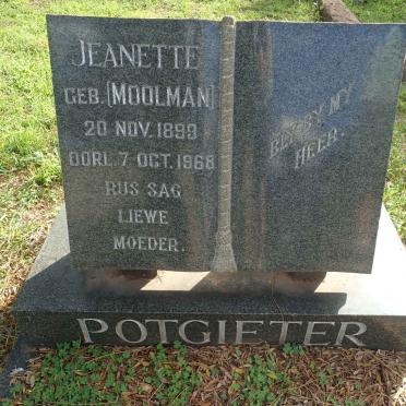 POTGIETER Jeanette nee MOOLMAN 1899-1968