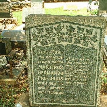 PRETORIUS Martinus Hermanus 1912-1932