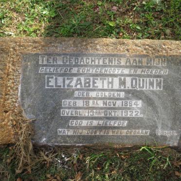 QUINN Elizabeth M. nee GOLDEN 1894-1922