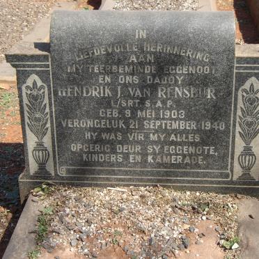 RENSBURG Hendrik J., van 1903-1940