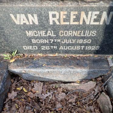 REENEN Micheal Cornelius, van 1850-1923