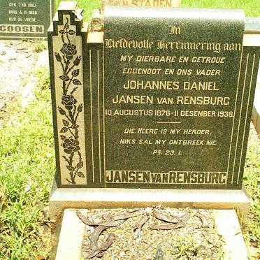 RENSBURG Johannes Daniel, Jansen van 1876-1938
