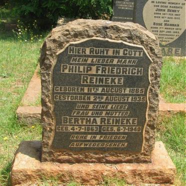 REINECKE Philip Friedrich 1865-1935 &amp; Bertha 1863-1940