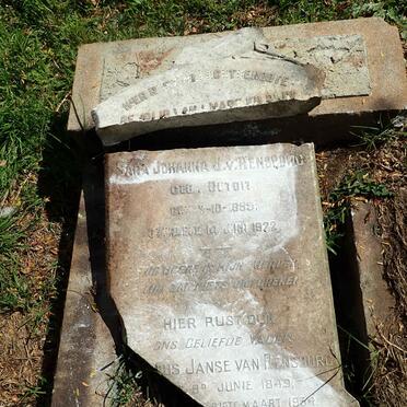 RENSBURG Jacobus, Janse van 1849-1934 &amp; Sara Johanna DU TOIT 1855-1922