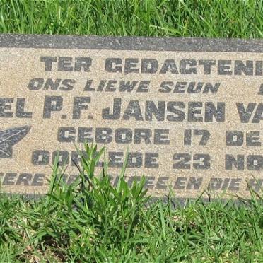 RENSBURG Sarel P.F., Jansen van 1911-1933