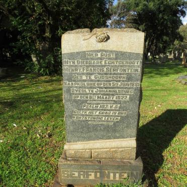 SERFONTEIN Henry Francis 1881-1922