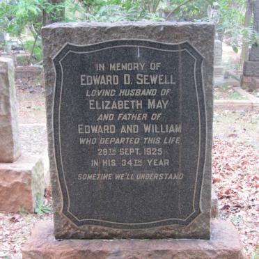 SEWELL Edward D. -1925