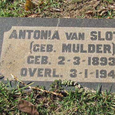 SLOTEN Antonia, van nee MULDER 1893-1947