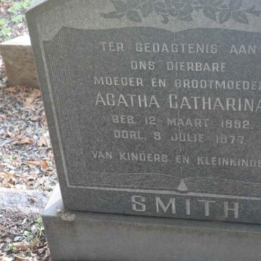 SMITH Agatha Catharina 1892-1977