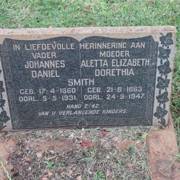 SMITH Johannes Daniel 1860-1931 &amp; Aletta Elizabeth Dorethia 1863-1947