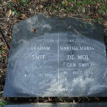 SMIT Abraham 1856-1918 :: DE MOL Martha Maria nee SMIT 1886-1980