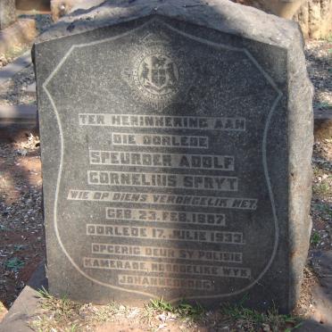 SPRYT Adolf Cornelius 1887-1933