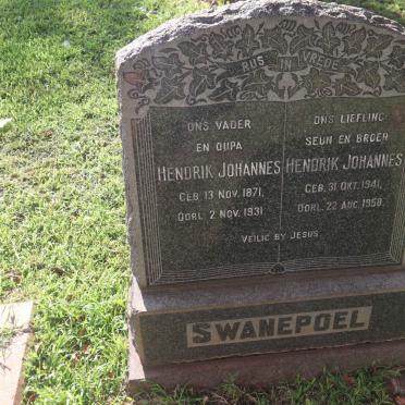 SWANEPOEL Hendrik Johannes 1871-1931 :: SWANEPOEL Hendrik Johannes 1941-1958