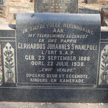 SWANEPOEL Gerhardus Johannes 1888-1938