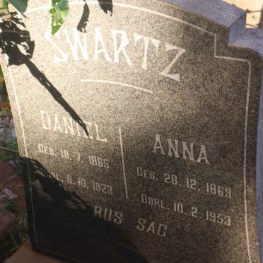 SWARTZ Daniel 1865-1923 &amp; Anna 1869-1953
