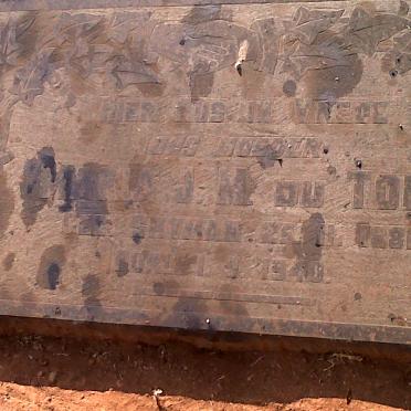 TOIT Maria J.M., du nee SNYMAN 1881-1940