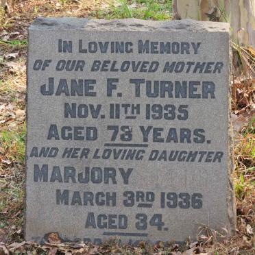 TURNER Jane F. -1935 :: TURNER Marjory -1936