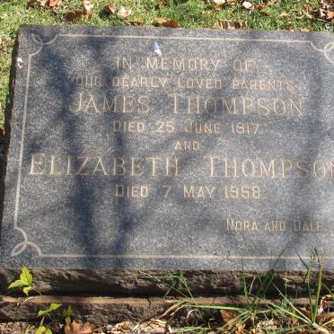THOMPSON James -1917 &amp; Elizabeth -1958
