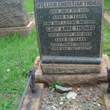 THOMAS William Christian -1912 &amp; Lucy Anne -1928