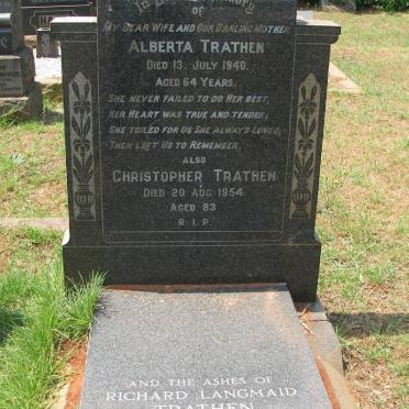 TRATHEN Christopher -1954 &amp; Alberta -1940 :: TRATHEN Richard Langmaid 1909-1992