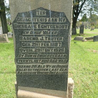 TRUTER Barend J. 1887-1926