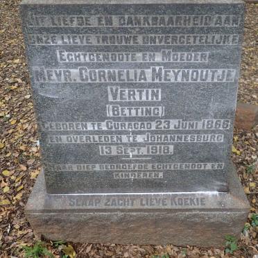 VERTIN Cornelia Meynoutje nee BETTING 1866-1918