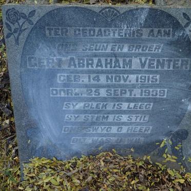 VENTER Gert Abraham 1915-1939