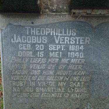 VERSTER Theophillus Jacobus 1894-1940