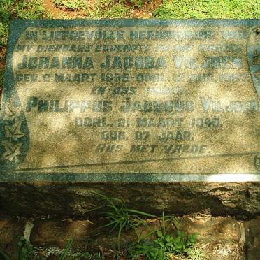 VILJOEN Philippus Jacobus -1940 &amp; Johanna Jacoba 1855-1937