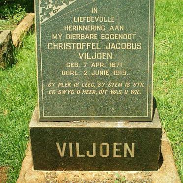 VILJOEN Christoffel Jacobus 1871-1919