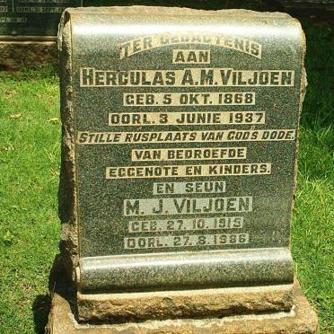VILJOEN Herculas A.M. 1868-1937 :: VILJOEN M.J. 1915-1986