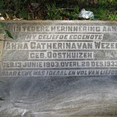 WEZEL Anna Catherina, van nee OOSTHUIZEN 1903-1933