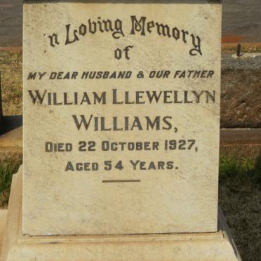 WILLIAMS William Llewellyn -1927