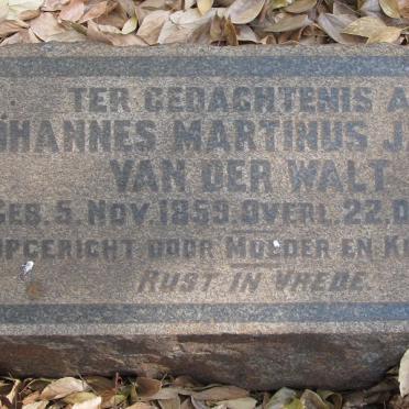 WALT Johannes Martinus Jacobus, van der 1859-1919