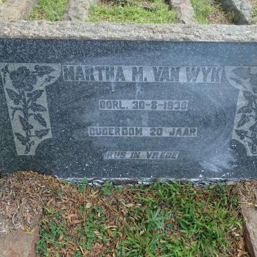 WYK Martha M., van -1939