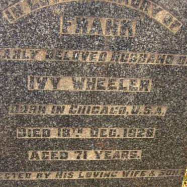 WHEELER Frank -1926