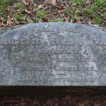 WATT Lawrence Daniel, v.d. 1874-1915