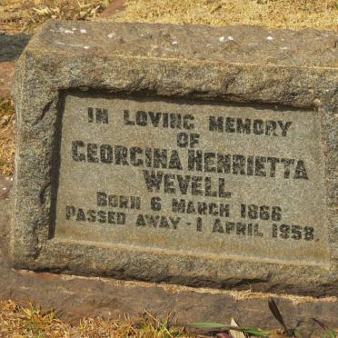 WEVELL Georgina Henrietta 1866-1958