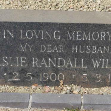 WILLIAMS Leslie Randall 1900-1972