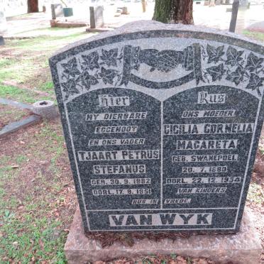 WYK Tjaart Petrus Stephanus, van 1882-1951 &amp; Cecilia Cornelia Magareta SWANEPOEL 1880-1954