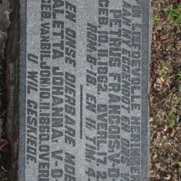 WALT Petrus Francois, v.d. 1862-1930 &amp; Aletta Johanna van BILJON 1860-1931