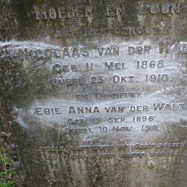 WALT Nicolaas, van der 1868-1910 :: VAN DER WALT Ebie Anna 1896-1911