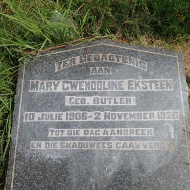 EKSTEEN Mary Gwendoline nee BUTLER 1906-1926