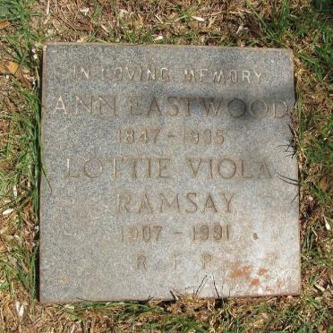 EASTWOOD Ann 1847-1935 :: RAMSAY Lottie Viola 1907-1991