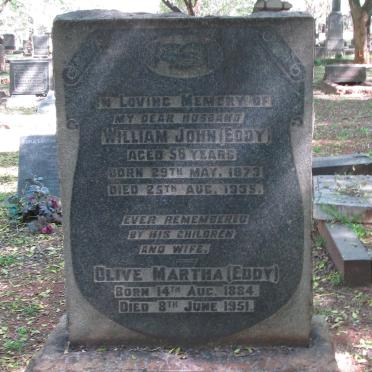 EDDY William John 1873-1935 &amp; Olive Martha 1884-1951