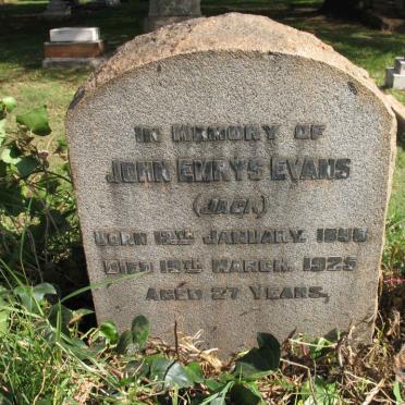 EVANS John Emrys 1898-1925