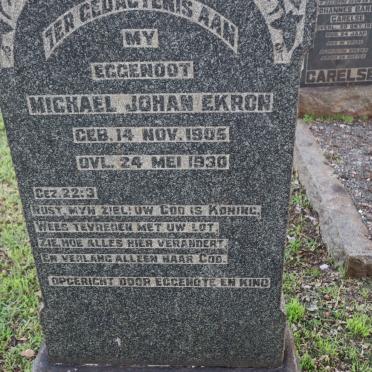 EKRON Michael Johan 1905-1930