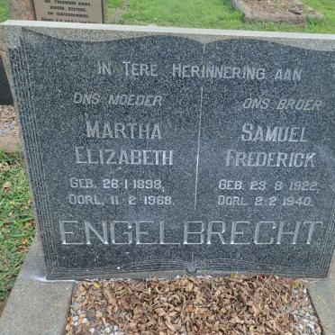 ENGELBRECHT Martha Elizabeth 1898-1968 :: ENGELBRECHT Samuel Frederick 1922-1940
