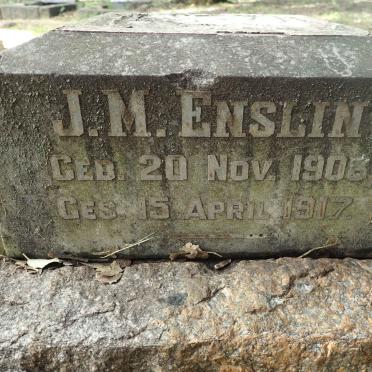 ENSLIN J.M. 1908-1917