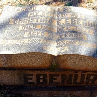 EBENÜR Christina E. -1927